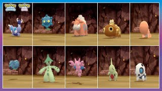 Pokémon BDSP  All Pokemon in Big Bluff Cavern [upl. by Nailliw]