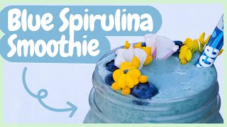 BLUE SPIRULINA SUPERFOOD SMOOTHIE BOWL Start your day off feeling great only 6 ingredients [upl. by Drusy]