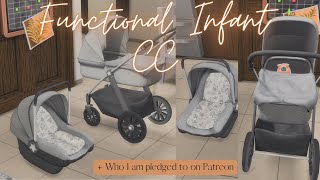 FUNCTIONAL INFANT CC SHOWCASE  MY RECOMMENDED PATREON PLEDGES  The Sims 4 [upl. by Ttesil816]