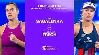 Aryna Sabalenka vs Magdalena Frech  2024 Wuhan Quarterfinals  WTA Match Highlights [upl. by Esiuqcaj]