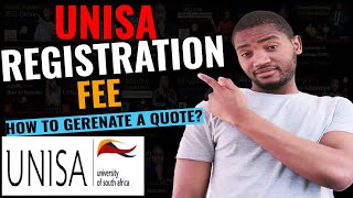 How much is the registration fee at UNISA How to generate a quotation for 2022 [upl. by Adnyl]