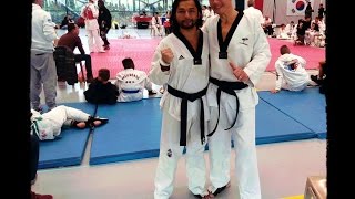 Taekwondo Phirun vs David  Coupe Noël de Nice 2016 [upl. by Aleekat]