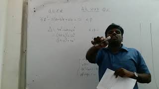 AL 2018 Combined mathematics pure mathematics Quadratic by A Harishan sir [upl. by Noeruat]