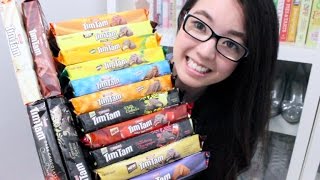 🍪🍫TRYING ALL 16 FLAVOURS OF ARNOTTS TIM TAMS  rosellalee [upl. by Mast]