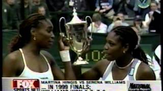 2001 US Open semifinal preview of SerenaHingis and VenusCapriati [upl. by Fiann]