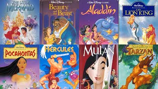 VHS Openings to Disney Renaissance Movies [upl. by Atekihs234]