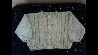 Tuto tricot  tricoter un gilet bebe jersey et tresse fantaisie [upl. by Oflodor]