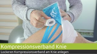 Kompressionsverband am Knie anlegen  PINOFIT [upl. by Kinom]