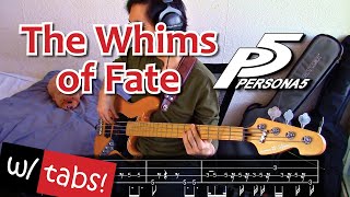 The Whims of Fate Persona 5 casino theme BASS COVER tabs on video [upl. by Oeht]