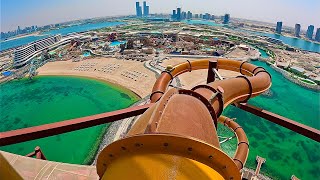 The Fractionator Worlds Tallest Body Slide at Meryal Waterpark Qatar [upl. by Lessirg480]