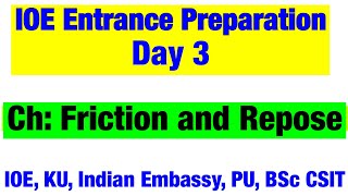 Entrance Preparation Day 3  IOE Entrance Preparation  Physics MCQ [upl. by Mallissa834]