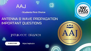 Antenna and Wave Propagation Important Questions  JNTUK  JNTUGV [upl. by Crescint]