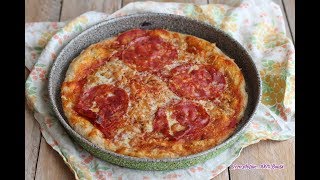 Pizza con salame piccante e scamorza Ricetta senza glutine con farina Free Mais [upl. by Corvese]