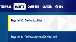 Stage 1 of 20  Acquire Accolades  Fortnite Milestone Quests [upl. by Halueb95]