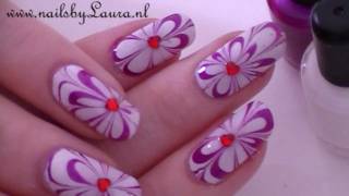 Valentijns tutorial water marble nails [upl. by Neroled]