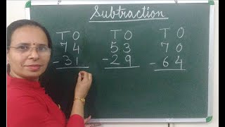 Subtraction of two digit numbers  Subtraction part3  Planet Maths [upl. by Birecree]