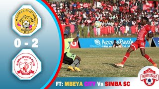 Magoli yote SIMBA SC 20 MBEYA CITY  Magoli ya JOHN BOCCO vs Mbeya City [upl. by Dail]