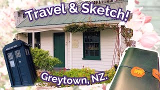 Travel and Sketch A Day Trip to Greytown New Zealand [upl. by Eimarrej]