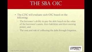 SBA Attorney Presents The SBA Offer In Compromise [upl. by Emmanuel469]