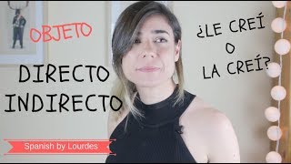 Complemento directo e indirecto Spanish lesson Clases de español [upl. by Enelyad487]