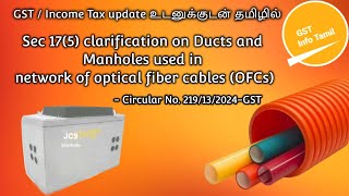 Sec 175 clarification on Ducts and Manholes used in network of optical fiber cables OFCs [upl. by Nanni]