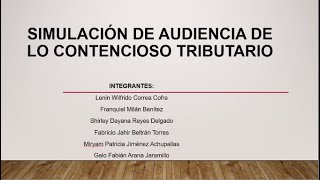 AUDIENCIA DE LO CONTENCIOSO TRIBUTARIOUBE [upl. by Ttoile67]