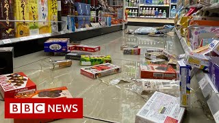 Japan hit by strong earthquake cutting power to millions  BBC News [upl. by Imar]