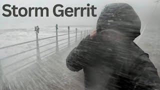 We Went Out So You Didnt Have ToA Close Look At Storm Gerrit From Coastal Montrose Scotland [upl. by Onirefes]