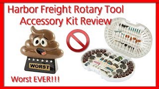 Harbor Freight Rotary Tool Accessory Kit  DO NOT BUY [upl. by Anirehtak]