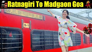 10103 Ratnagiri To Madgaon Goa In Mandovi Express 🚂 INDIANRAILWAYSFANCLUBbySATYA [upl. by Sabba]