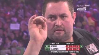 Jelle Klaasen vs Allen Norris QF WC 2016 [upl. by Ceevah]