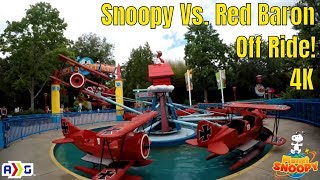 Snoopy Vs Red Baron In 4K  Off Ride  Kings Dominion [upl. by Eednac]