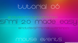 C Sfml 20 Made Easy Tutorial 6  Mouse Events [upl. by Garvy]