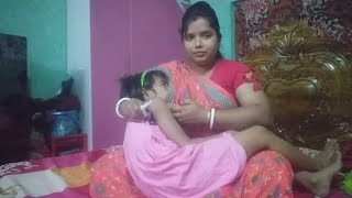 baby feeding milk  Indian mom baby milk feeding new video [upl. by Anisamot]