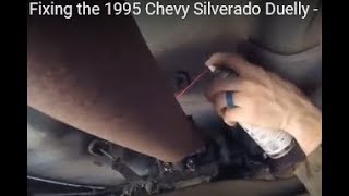 Carrier Bearing fix 1995 Chevy Silverado Duelly  bearing replacement [upl. by Eenitsed]