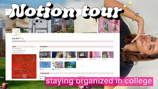 MY NOTION TOUR 🪷😇 how i manage film college amp youtube as a student [upl. by Wise]