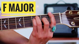 F major chord  3 ways  Beginner Guitar Lesson [upl. by Illehs475]