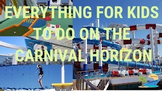 CAMP OCEAN  EVERYTHING FOR KIDS ON A CRUISE  CARNIVAL HORIZON  CRUISING CARNIVAL WITH KIDS [upl. by Ellimaj719]