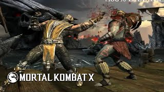 Mortal Kombat X  Scorpion Level 1 2 3 Super Moves  Spear  Eternal Vengeance  Flameport [upl. by Ananna]