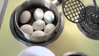 How To Boil Eggs EasyPeel  Shell falls right off the cooked egg [upl. by Haven]