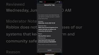 I got banned on Roblox for one day for uploading confronting yourself instrumental audio😢😢😢 [upl. by Letnwahs]