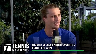 Alexander Zverev Feeling Confident And Looking Forward To Roland Garros  2024 Rome Fourth Round [upl. by Lodovico]