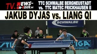 TT Pokal 33 Jakub Dyjas vs Liang Qiu  15092013  Tischtennis  Ping Pong  Table Tennis [upl. by Anegue435]