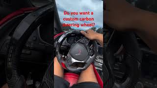 Custom carbon fiber steering wheel chevrolet corvette steeringwheel corvettec7 carbonfiber [upl. by Nannie]