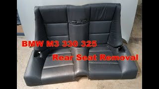 Bmw E46 330ci 325ci Rear Seat Removal Convertible Model [upl. by Markland]