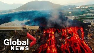 La Palma volcano 80 days after eruption began lava still flows over scorched island [upl. by Jara682]