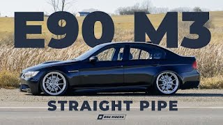 BMW E90 M3 STRAIGHT PIPE  S65 V8  Bag Riders [upl. by Eyllib85]