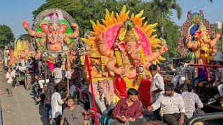 Big Ganpati Shobha Yatra  Ganesh Nimajjanam in tank Bund  Ganesh immersion 2024  Ganesh visarjan [upl. by Dollie464]