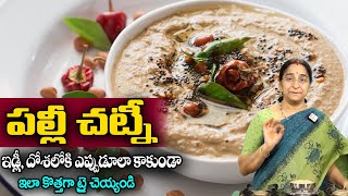 Ramaa Raavi  Peanut Chutney  పల్లీల చట్నీ  Palli Chutney Telugu  హోటల్ స్టైల్ పల్లీ చట్నీ [upl. by Eylk437]