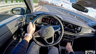 NEW Volkswagen Polo 2022 10 TSI 95HP  POV Test Drive 1091 Joe Black [upl. by Nomelc733]